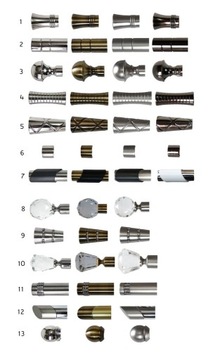 Карниз + Сайлент-кольца МЕТАЛЛ 19ММ ОДИНАРНЫЙ 180СМ