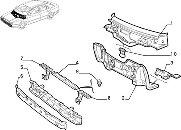 фото thumb №8, Кріплення тримач балка лівий перед lancia kappa 04-