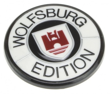 Эмблема VW Golf 1/2 белого цвета Wolfsburg Edition