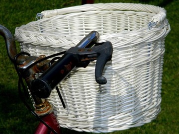 Передняя корзина для велосипеда BIKE BASKET маленькая, БЕЛАЯ