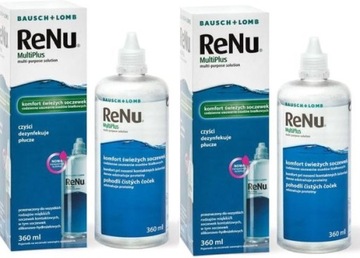 RENU MULTIPLUS 2шт X360ML КОНТАКТНЫЕ ЛИНЗЫ ЖИДКОСТЬ + БЕСПЛАТНЫЙ КОНТЕЙНЕР
