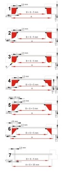 ВНУТРЕННИЕ КАССЕТНЫЕ РОЛЬСТАВНИ AL, размеры: 39x130 A