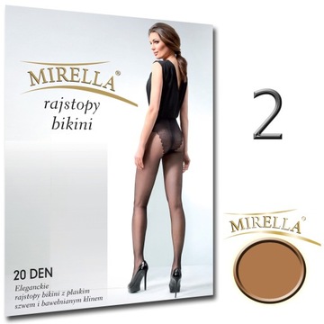 MIRELLA Колготки бикини 20ден 2/М Бежевые