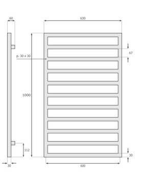 для ванной комнаты DECORATIVE 100x63 PORTO WHITE STR-PE