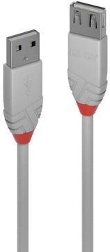 KABEL PRZEDŁUŻACZ USB 2.0 TYP A LINDY 36714 3M