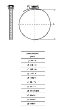 Хомут червячный 150-170, нержавеющая сталь 160