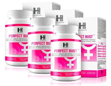 3x PERFECT BUST TABLETKI NA POWIĘKSZENIE PIERSI UJĘDRNIAJĄCE BIUST PUSH-UP