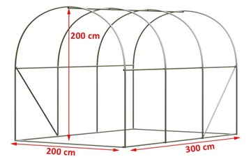 ЗАМЕНА РАМКИ Для садового туннеля из фольги 6 м² 3х2х2 м / вольера для кошек