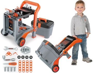 SMOBY Workshop ТЕЛЕЖКА Инструменты BLACK DECKER багажник