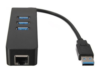 ХАБ USB 3.0 3 порта + Gigabit Ethernet RJ45