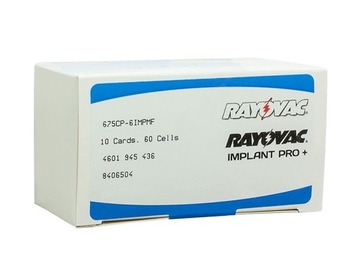 Батарейки Rayovac 60шт Implant PRO+ 675 (Cochlear)