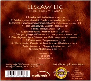 LESŁAW LIC - Clarinet Klezmer Music