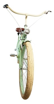 Rower miejski damski 26 cruiser damka MINT RoyalBi miętowy bagażnik koszyk