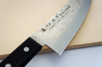 Satake Nashiji Black Paka Japoński Nóż Deba 15,5cm