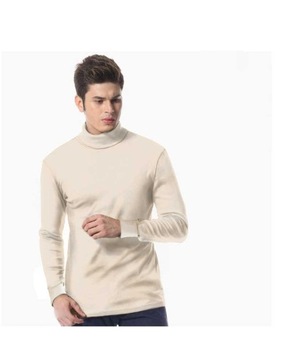 Elegancki golf sweter męski AREK swetry L beżowy