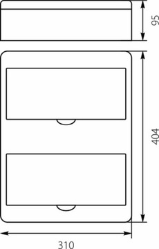 Rozdzielnica obudowa natynkowa 24 modułów RN 24