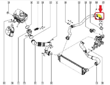 фото thumb №7, Труба шланг интеркулер renault master iii 2.3 dci