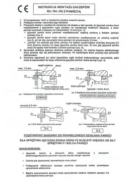 Elektrozamek R4 elektrozaczep 8-12V funkcja pamięć