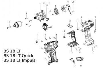 Metabo BS 18 LT Impuls / Быстрый переключатель отвертки