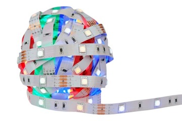 Светодиодная лента 5050 Multicolor RGB с подсветкой белая 1м