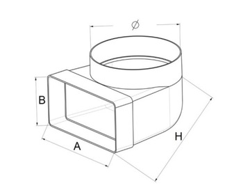 КОЛЕНО СОЕДИНИТЕЛЬНОЕ КАНАЛЬНОЕ AWENTA 60x120 KP120-23