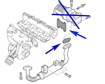 Заглушка EGR Fiat Alfa Opel Saab 1.9 2.4 JTD CDTI