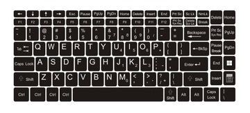 ЛАМИНИРОВАННЫЕ наклейки на всю клавиатуру - QWERTY PL