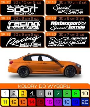 Наклейки SPORT/RACING EDITION 20 ДОПОЛНИТЕЛЬНЫХ ДИЗАЙНОВ!