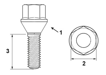 винты узкий винт M12x1,25x39 Ключ TORX Варшава