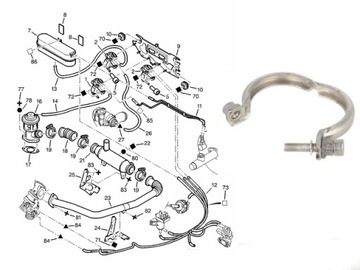 ЗАЖИМ ТРУБЫ EGR CITROEN 1.4 1.6 2.0 2.2 HDI