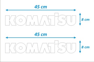 НАКЛЕЙКИ НАКЛЕЙКА - KOMATSU - 2 шт. - БЕЛАЯ.