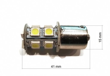 ЛАМПОЧКА 13 LED 5050 SMD BA15S 1156 P21W БЕЛАЯ 12В