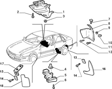 фото thumb №7, Брызговик защита левый зад fiat marea 99-02