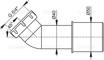 А52 Соединение для канализационных труб Ø40/50 мм