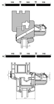 Акустический воздухоотводчик VENTEC VT 901 АНТРАЦИТ/БЕЛЫЙ