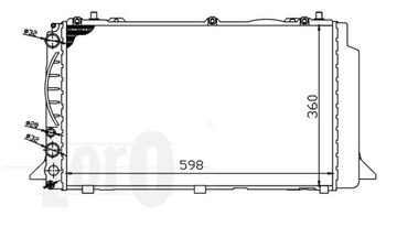 Водяной радиатор AUDI 80 AUDI COUPE 8A0121251