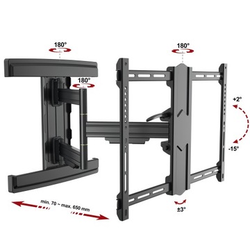 Поворотный держатель для телевизора LONG ARM для телевизора с диагональю 37–80 футов