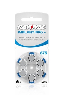 60 кохлеарных батарей RAYOVAC Implant PRO+ 675 PR44