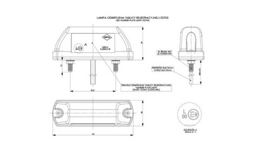 СВЕТОДИОДНАЯ ЛАМПА ПОДСВЕТКИ НОМЕРНОГО ЗНАКА LTD 702 12/24В