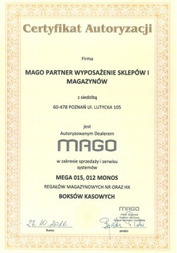 MAGO металлический уголок SHOP SHELF 230/90/55