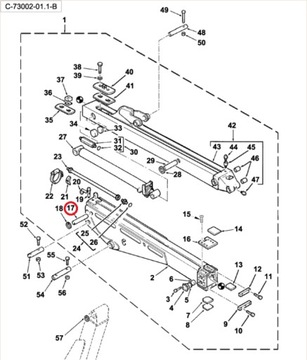 ШТИФТ ЗАДНЕГО РЫЧАГА TEREX 3501624m1 31,7x195