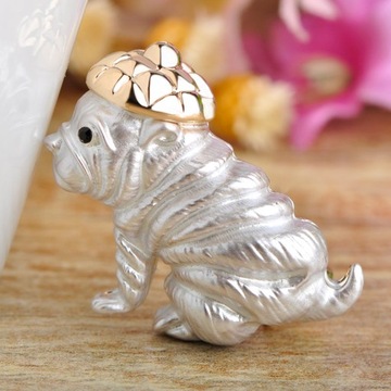 LUX BROSZKA PIES SHAR PEI POZAŁACANA PUDEŁKO