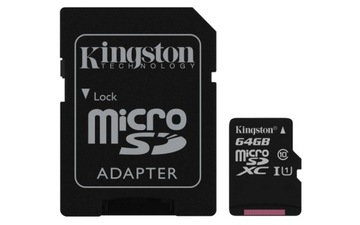 Карта Kingston Canvas Select Plus, 64 ГБ, SDXC, SDC2/64 ГБ, UHS-I U3 (класс 1)