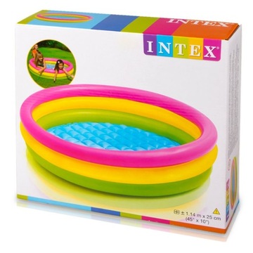 Детский садовый бассейн Intex Rainbow 114x25см