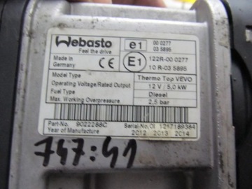 WEBASTO THERMO TOP VEVO 9022288C AG9N-18K463