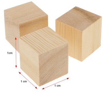 КУБИК ДЕРЕВЯННЫЙ 1 см - 50 шт.