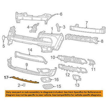 фото thumb №7, Спойлер бампера левый jeep cherokee kl 2014-17