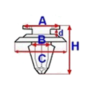 фото thumb №3, Кліпса оббивочна штифт двері citroen c8 berlingo