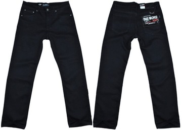 Spodnie męskie jeans Big More 610 czarne L30 pas 88 cm 34/30