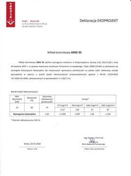 WKŁAD EKO kominek kaseta ARKE 95 TURBINA CZARNY